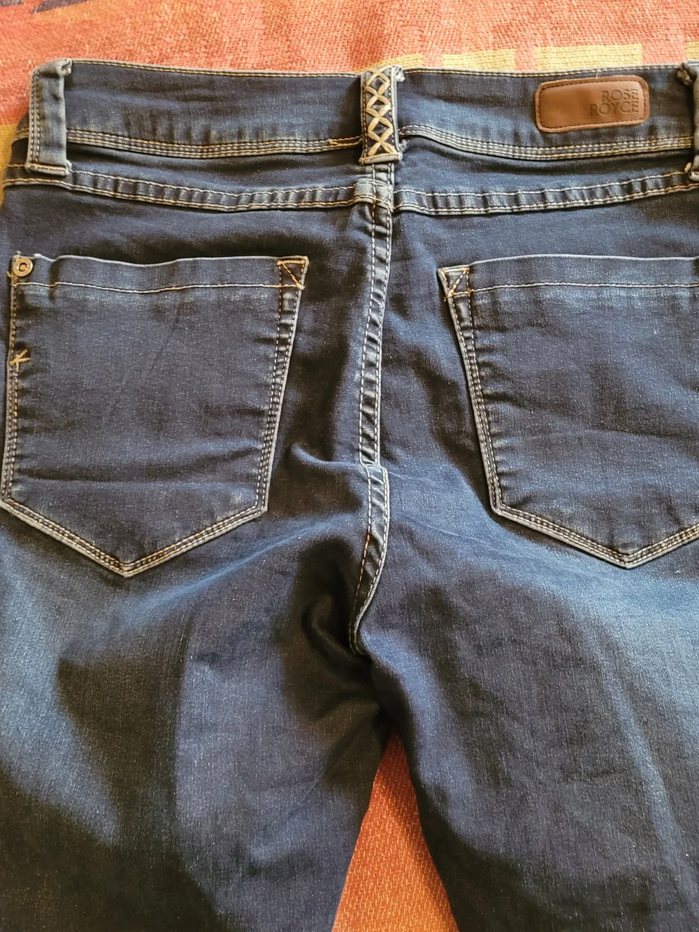 Rose Royce, NWOT, Rubberband Stretch Skinny Jeans in Dark Blue, 28 - Picture 4 of 8